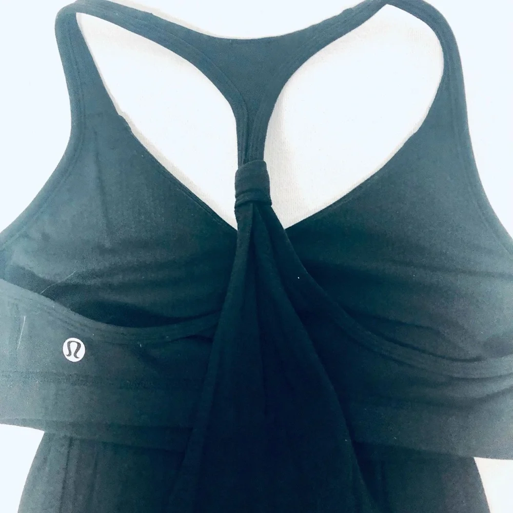 Black Women's Racerback Draped Tank Top